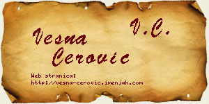 Vesna Cerović vizit kartica